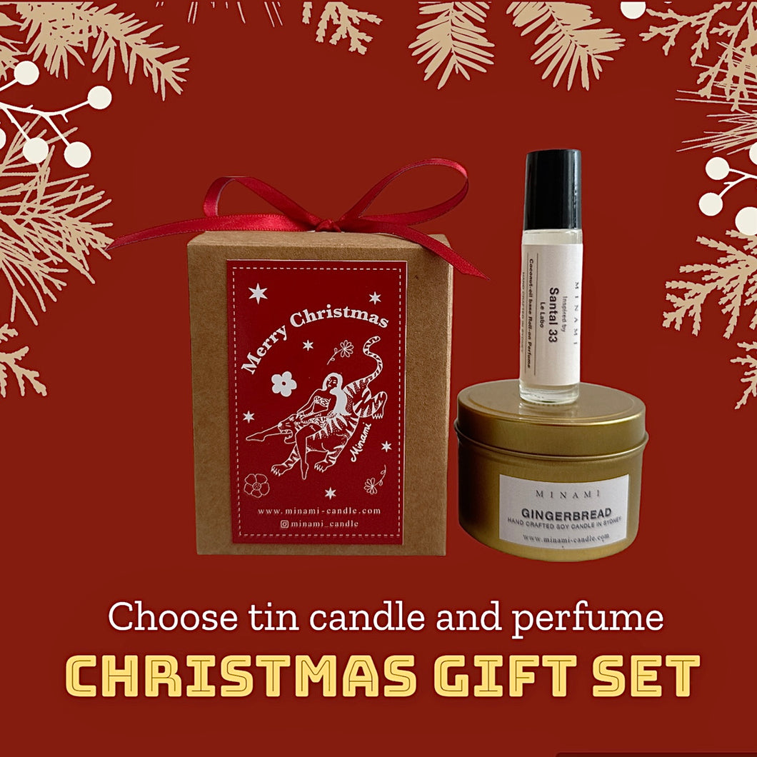 Travel tin candle and Perfume box set 🎁  Choose fragrance
