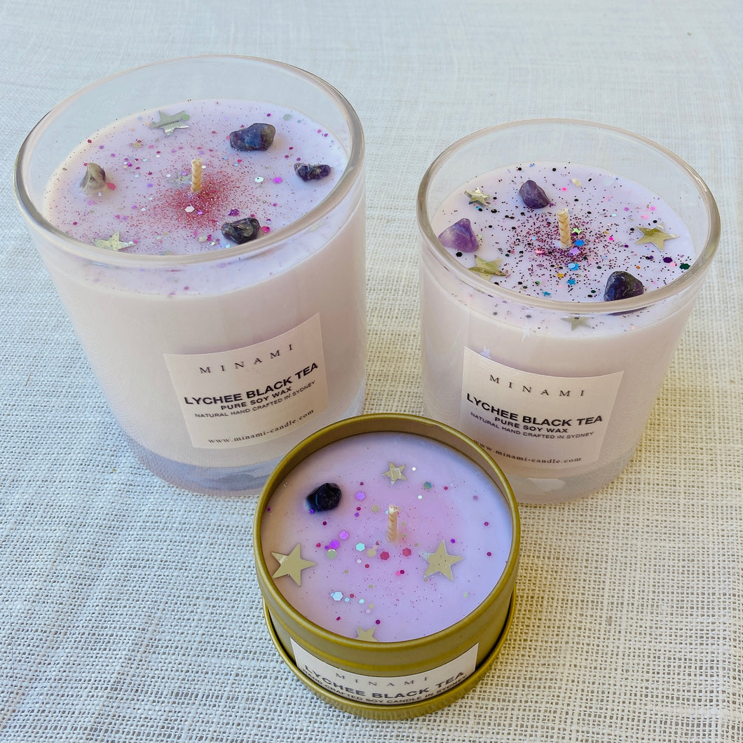 LYCHEE BLACK TEA with Amethyst