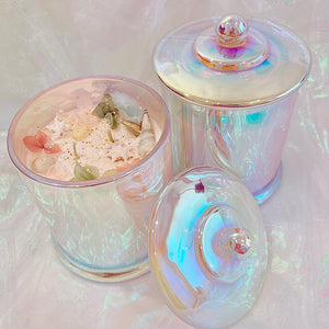Aurora hologram XL Jar Beach Flower 🌈🧚‍♀️ 【Double wicks】Choose fragrance