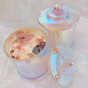 Aurora hologram XL Jar Flower 🌈🧚‍♀️ 【Double wicks】Choose fragrance